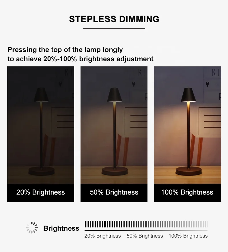 New 2024 Small Home Decor Bedroom Bedside Hotel Design Lampe De Table Restaurant Led Rechargeable Cordless Table Lamp