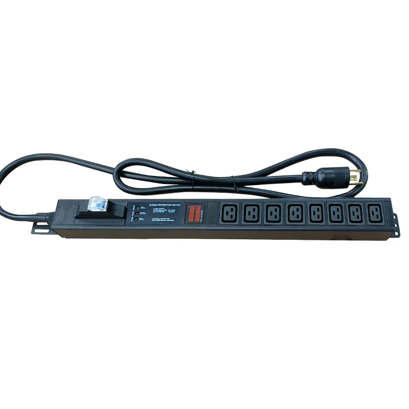 L6-30p 30 amp 8-bit IEC320-C19 air switch overload protection voltage and current display lightning protection US PDU socket
