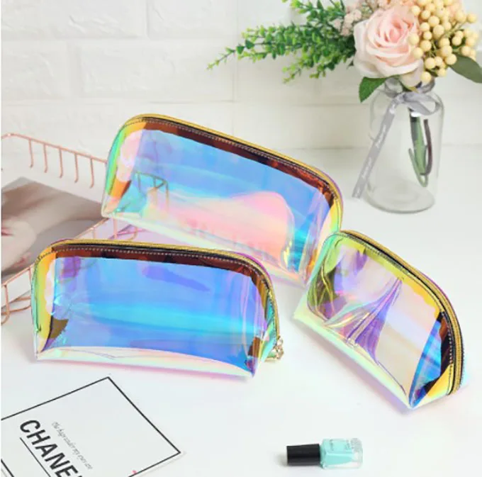 Factory Price Customer Clear Waterproof TPU Packing Pouch Zipper Cosmetic Makeup Bag