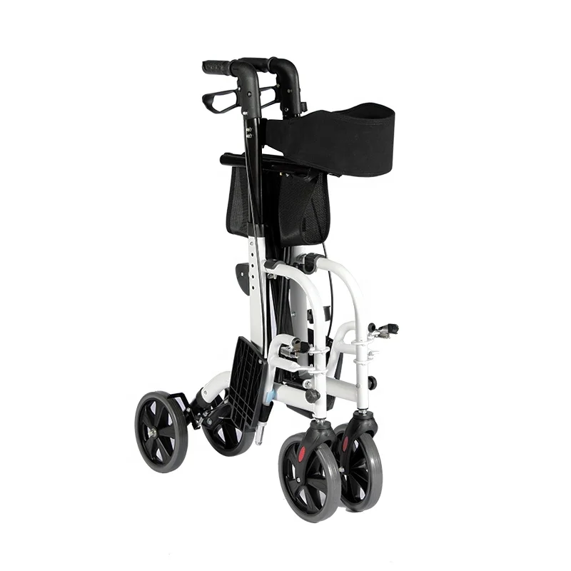 New design transit chair aluminum foldable wheel of rollator for disabled people