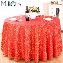 Оптовая продажа с фабрики, 120 дюймовая круглая Полиэстеровая жаккардовая Дамасская скатерть для свадебной вечеринки