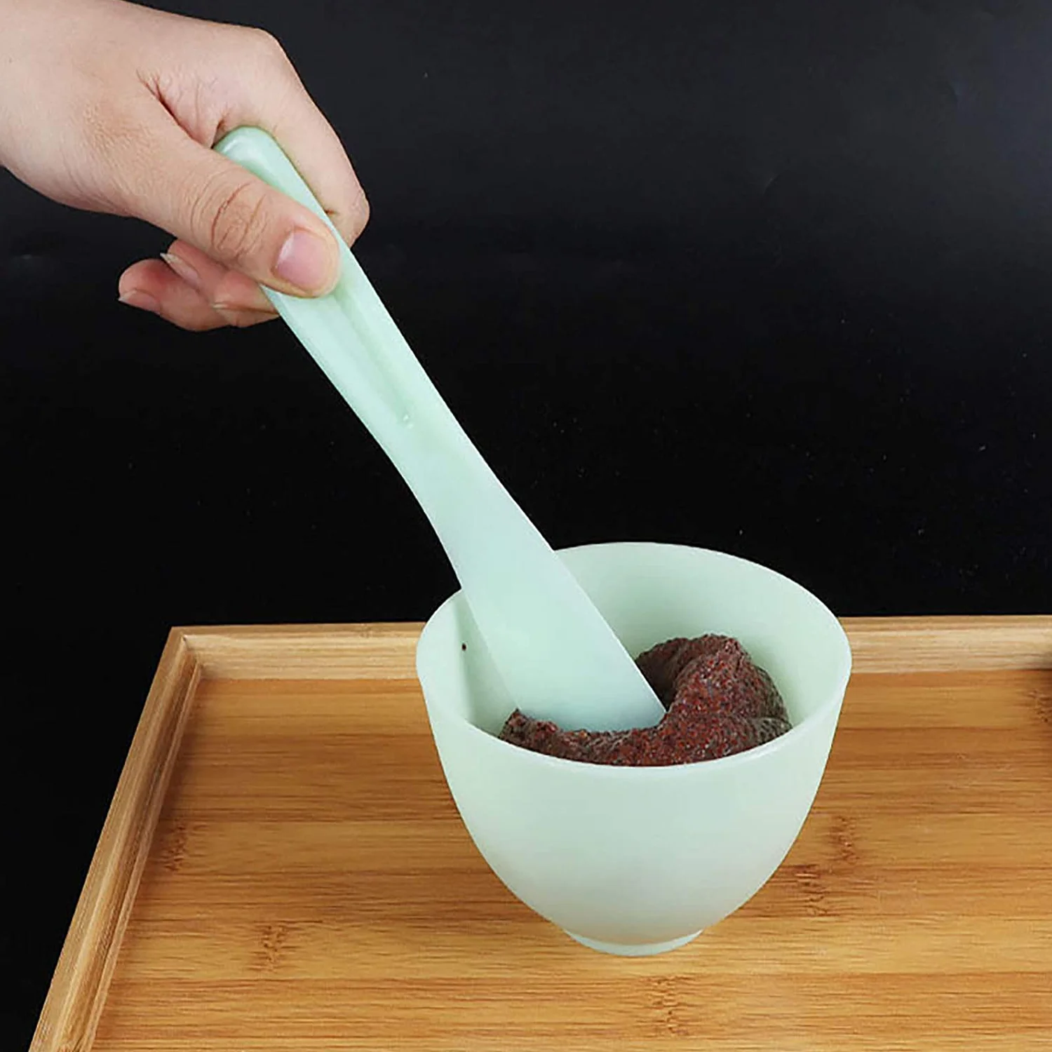 DIY Mask Tool Clear Msak Mixing Brush Silicone Spatula Brush For Face Mask Application