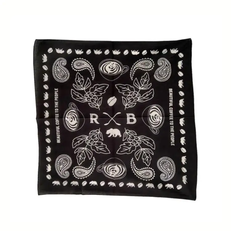 100% Cotton Multifunction Bandanas 55*55cm Custom Magic Square Headband Large Handkerchief Sports Adult Fashion TM Cotton,cotton