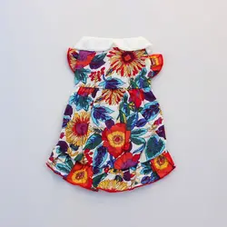 Doll Collar Floral Print Pet Dress Soft and comfortable dress for small to medium dogs and cats  pet summer clothes