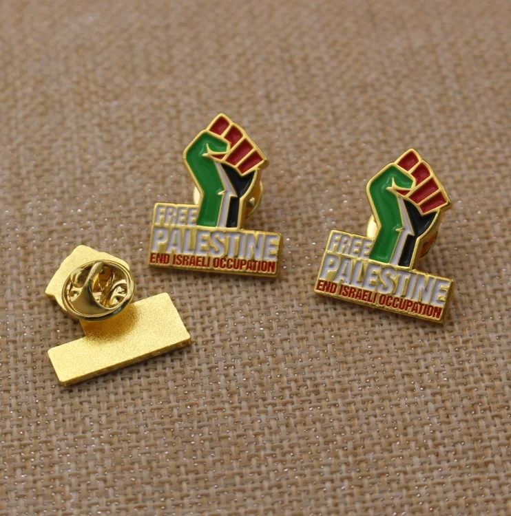 Wholesale Cheap Gold Enamel Country Flag Lapel Pin Peace Arabs Badge