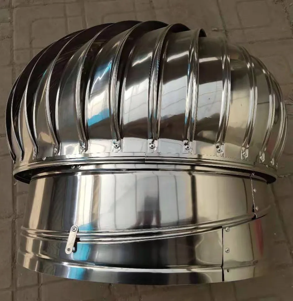 201 304 Stainless Steel No Power Cowl Vent Cover Roof Ventilation Fan Metal Wind Driven Powerless Turbine Fan