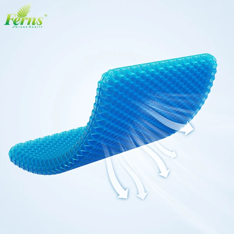 Large Size Honeycomb Design Cushion Double Thick TPE Gel Cool Seat Cushion WIth Non-Slip Cover Super For Office Chair