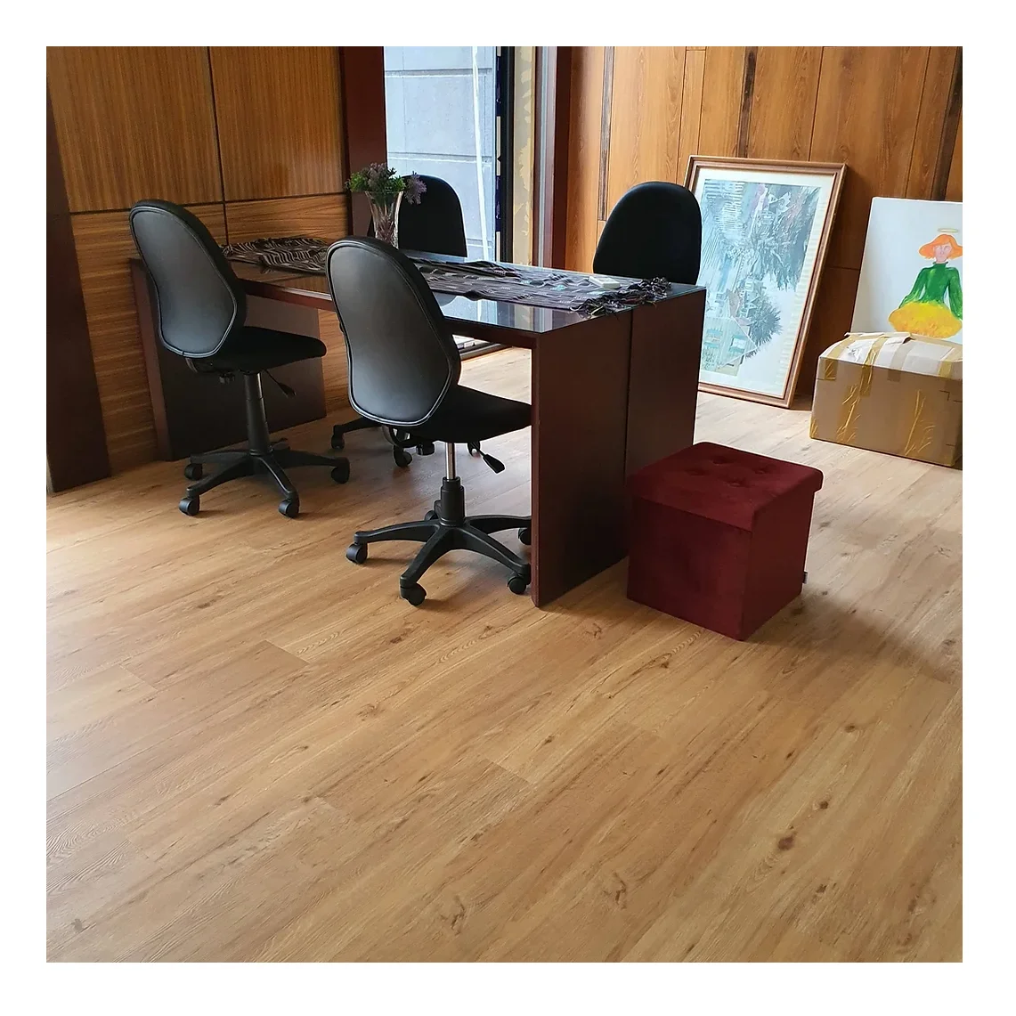 Cheap SPC High Gloss Marble PVC Plinth Flooring 8mm Indoor Click Lock Installation School Hospital Use Anti-Slip Grain Surface