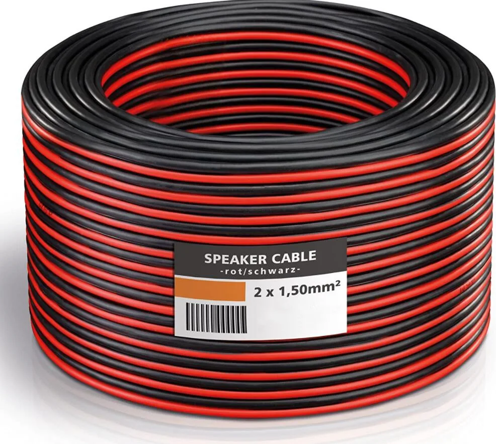 2x1,5 мм динамик кабель красный черный CCA аудио кабель