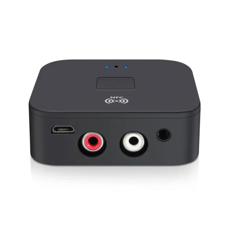 K383 RCA приемник аудиосигнала APTX LL 3 5 мм AUX Jack Музыкальный беспроводной адаптер с микрофоном NFC для автомобильных телевизионных динамиков автоматическое вкл./выключай
