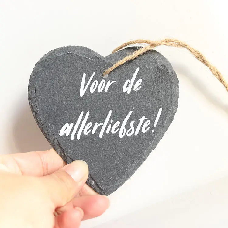 Handmade ECO friendly rock black hanging markers slate door signs