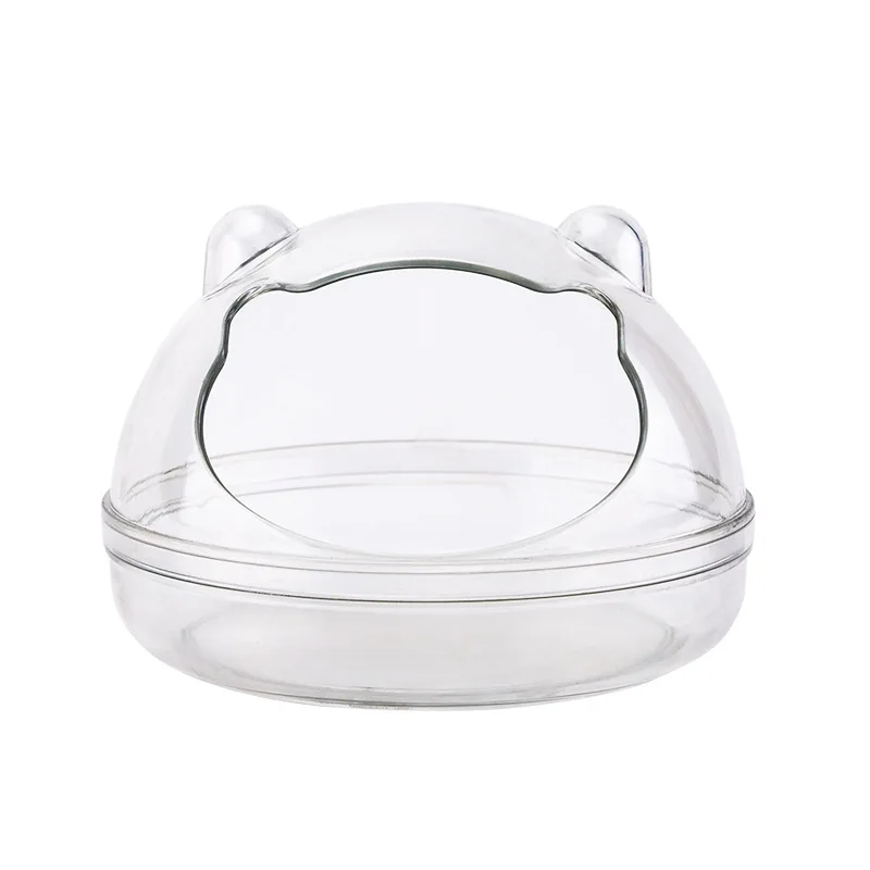 2022 New Design Bear shape transparent Hamster sleep nest visible cage for small animals easy clean hamster case with window