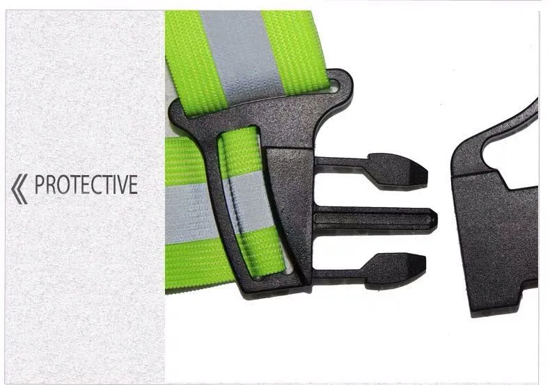 High Elastic Adjustable size safety cloth hi vis traffic jacket running reflective belt vests