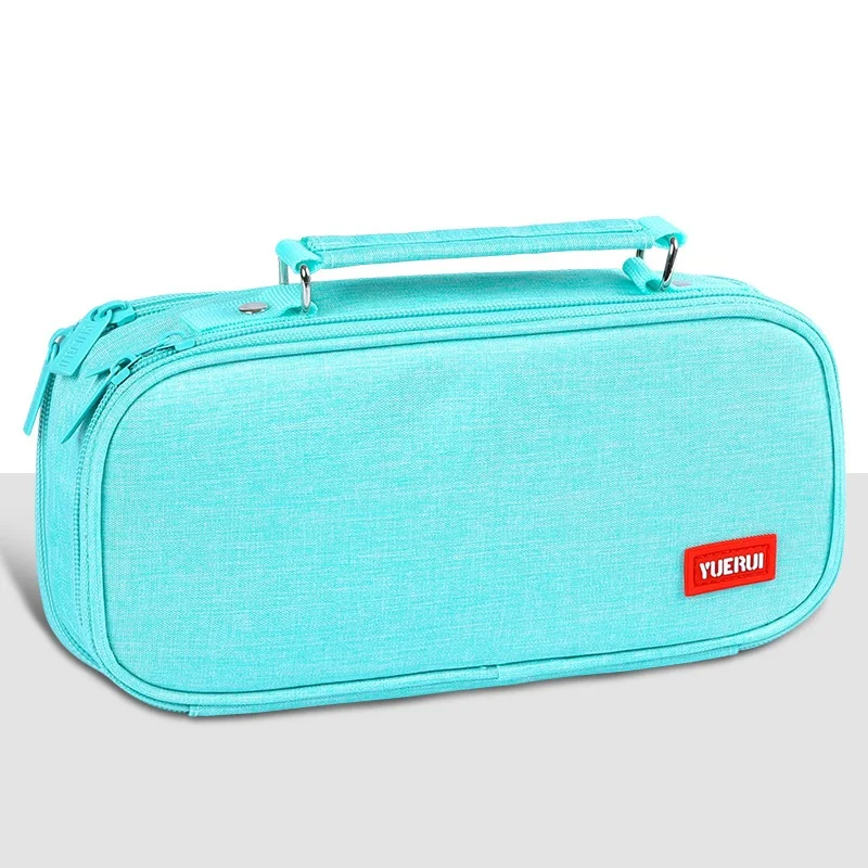 Office Stationery Three Layers Large Canvas Pencil Case School Supplies Gift Pencil Bags