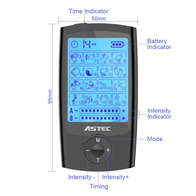 Tens Massager Machine Tens Unit Muscle Stimulator