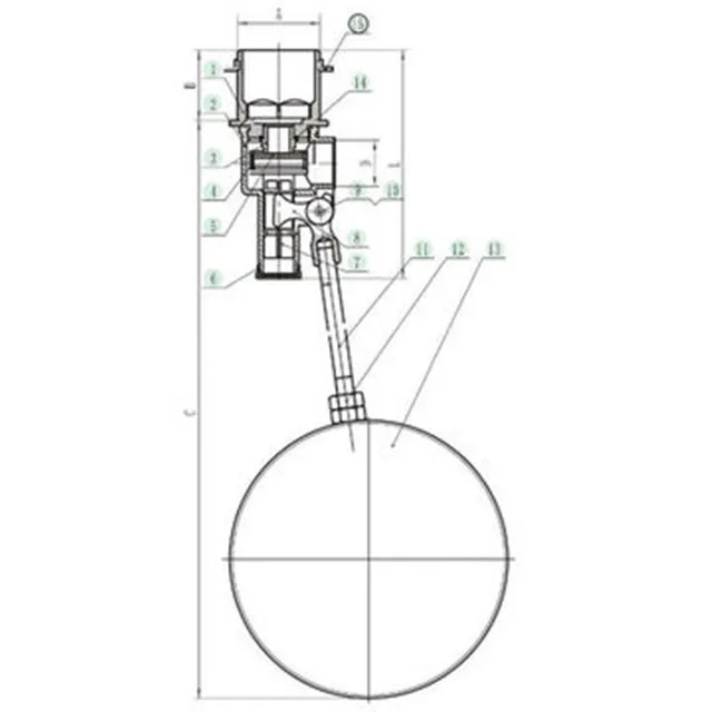 Threaded 304 316 Stainless Steel Water Float Valve