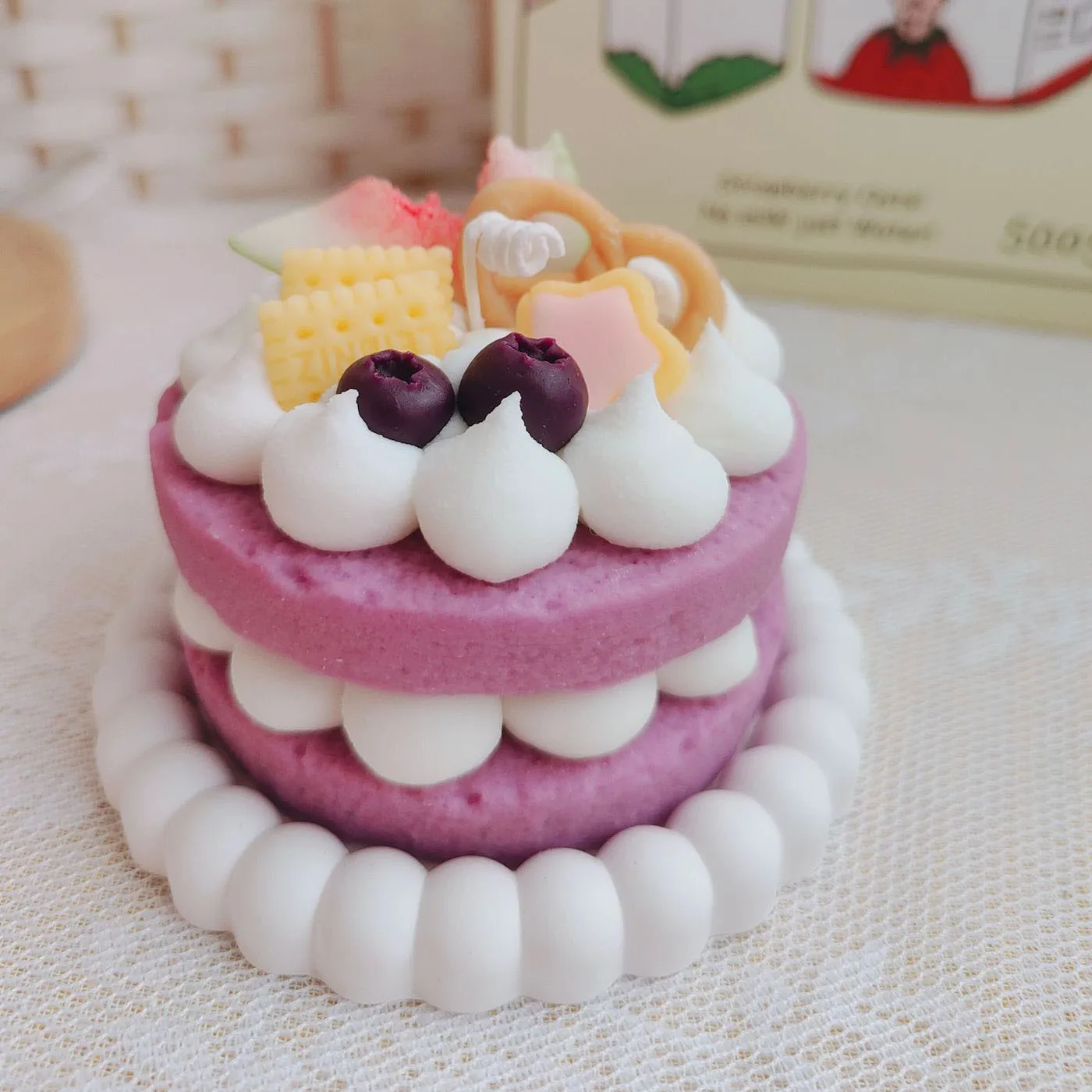 Cake Shape Scented Candle Creative Gift Christmas Shooting Props Handmade Cake Scented Candle Company Anniversary Gift