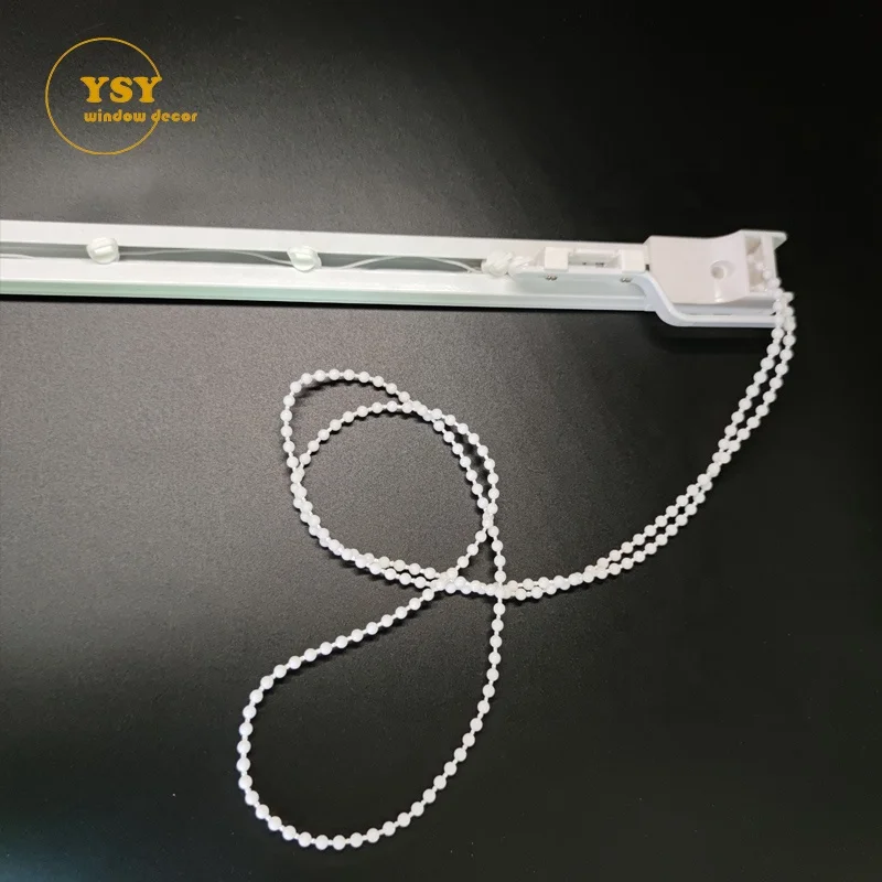 Heavy Duty Ripplefold S Wave Carrier Aluminum Silent Cord Operated Curtain Track System With Pulley