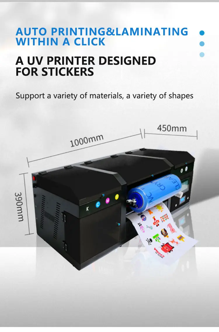 Desktop Sticker Printer A3 UV DTF Printer with Lamination High Quality UV DTF Flatbed Printer