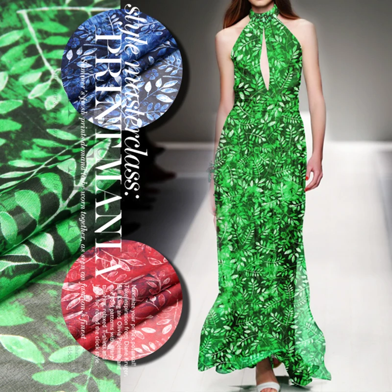 Chiffon silk fabric wholesale 6A grade 100% silk material 8 mm custom printing silk chiffon fabric