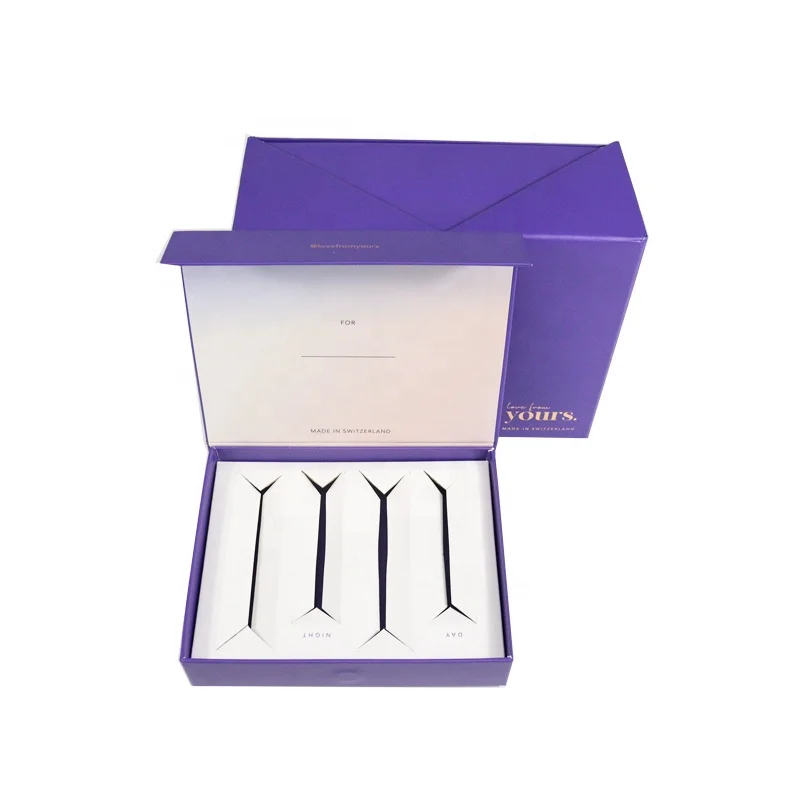 Deluxe Holographic Paper Cardboard Make Up Makeup Brushes Set Gift Boxes With Paper Card Magnetic Beauty Powder Brush Packaging