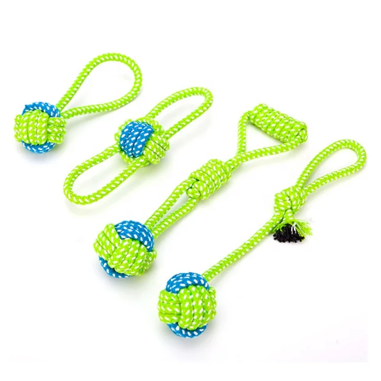 Durable Natural Hemp Rope Interactive Pet Dog Toy Cotton Rope Hemp Dog Toy Set