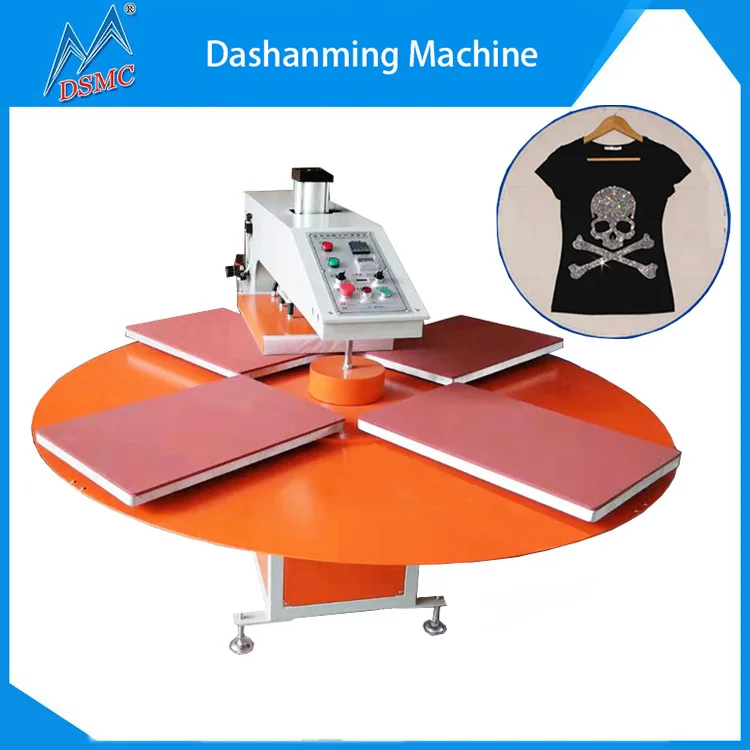 DSMC Carousel pneumatic automatic 4 station heat press transfer machine sublimation in Guangzhou