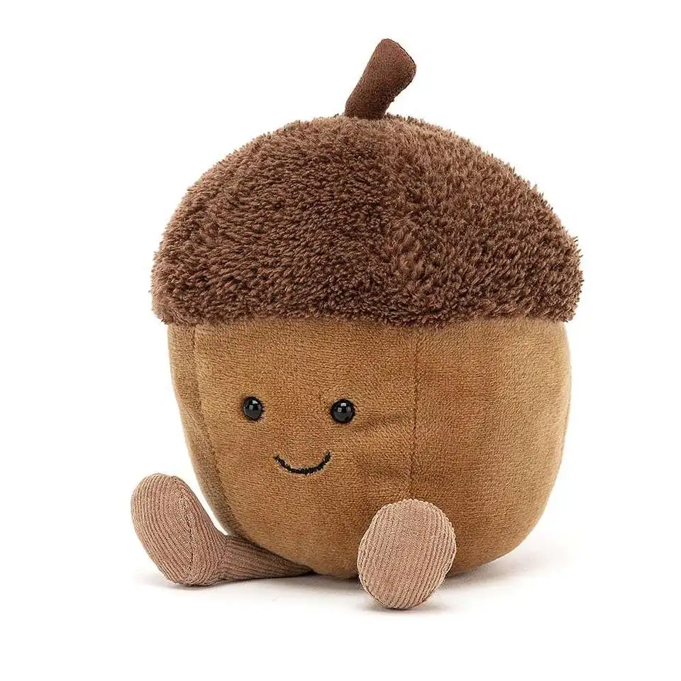 Кофейная чашка эспрессо плюшевая игрушка мягкие игрушки для фруктов и овощей коричневая желудь приготовленное яйцо красный чили жевания собак