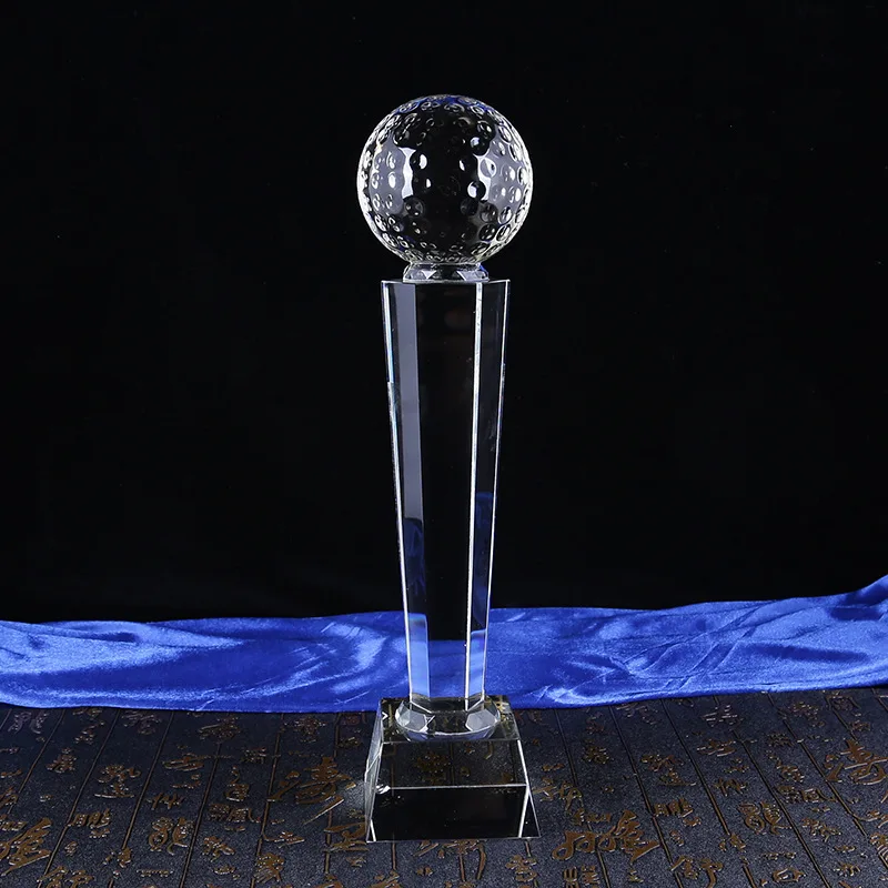 Crystal Trophy Diamond Top Crystal Trophy Awards For Business Souvenir Gifts Ball Custom Blank Crystal Trophy