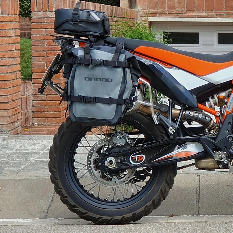 OEM ODM Custom PVC TPU Rainproof Easy Carry Roll-top Motorcycle Bag Saddle Bags Waterproof