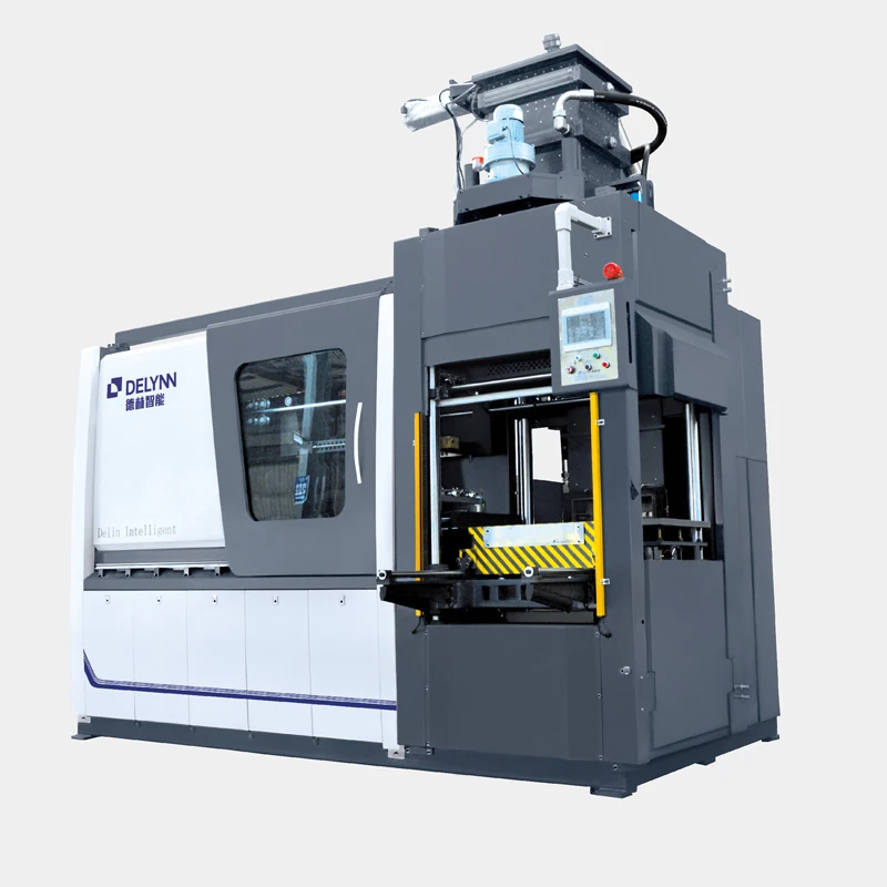 DELIN pneumatic sand molding machine manufacturing plant 44s per mold up and down shot sand molding machine for zinc door handle