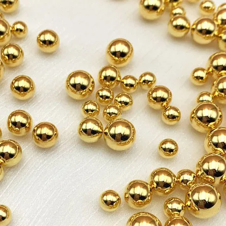 High Quality 1.5 Micron 14K 18k  KC Gold Filled Beads For Customize Permanent Jewelry Making  4mm Through Hole Gold Filled Beads