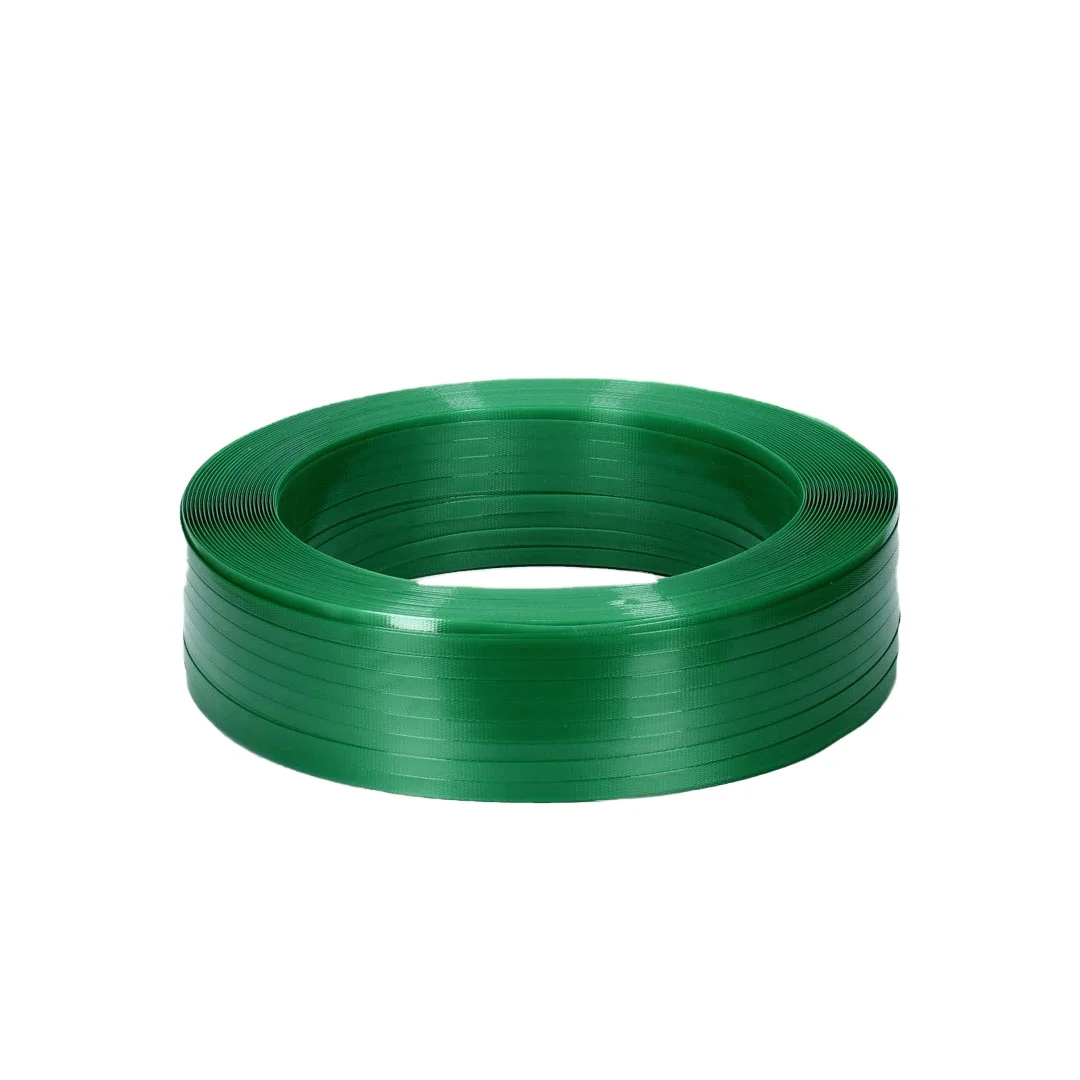 Green Embossed Strapping Plastic PET Strapping Belt Polyester Belt for Lumber Packing for Packaging Needs