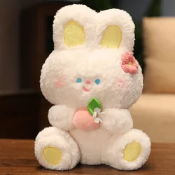 Cute bunny to send girl holiday gift vertical ear rabbit plush toy doll fruit small white rabbit doll