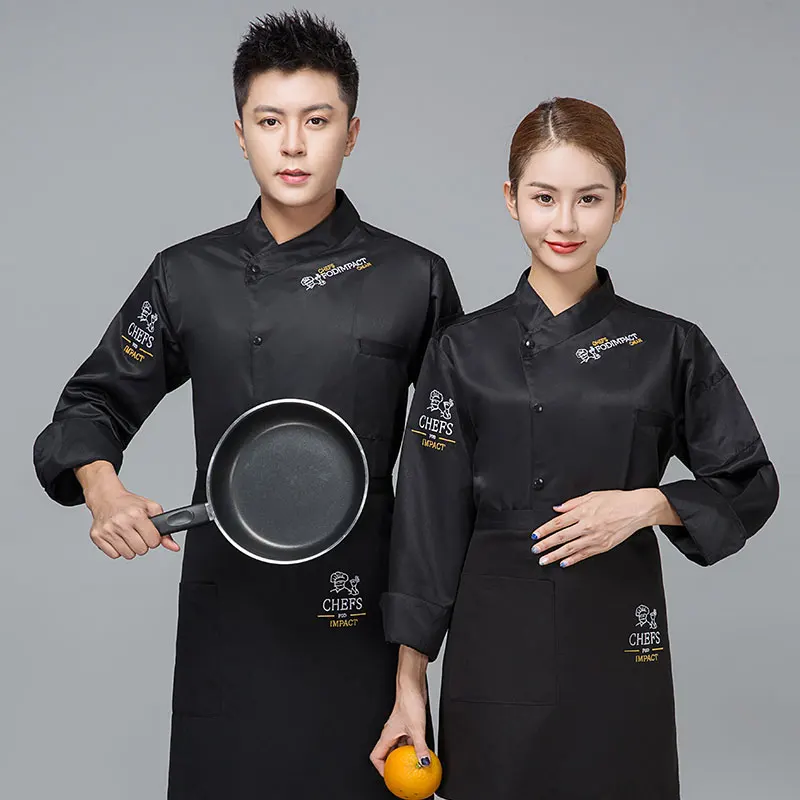 
Catering/Hotel/Restaurant/Kitchen Work Clothes Long Sleeve Customization Chef Clothes 