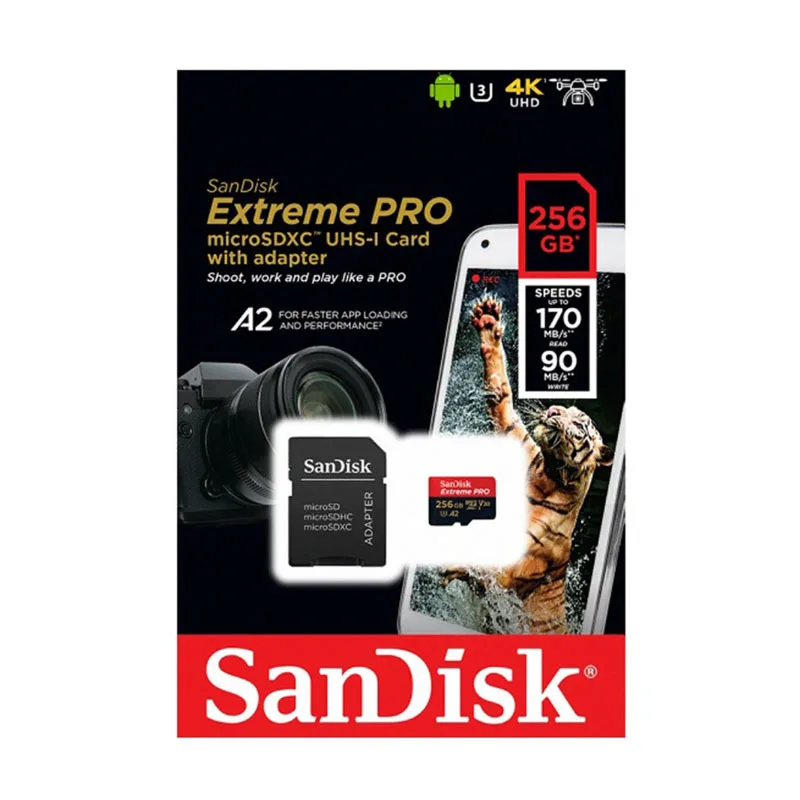 SanDisk Extreme Pro 170MB/s Memory Card 32GB 64GB 128GB 256GB  SD A2 C10 U3 V30