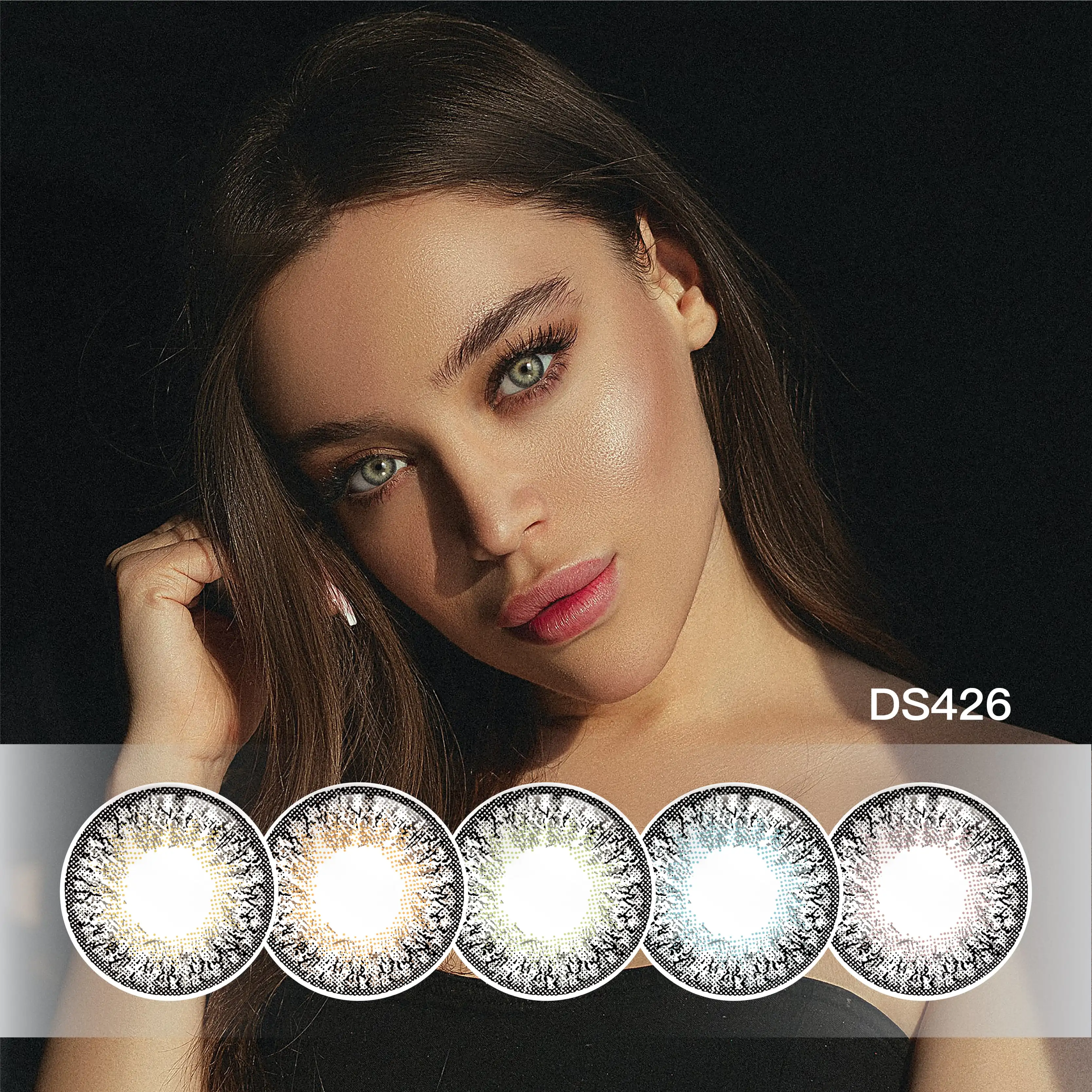 DS462 Gray Color Lens Hot Selling Color Contact Lens Wholesale Price Monthly Contact New Arrival