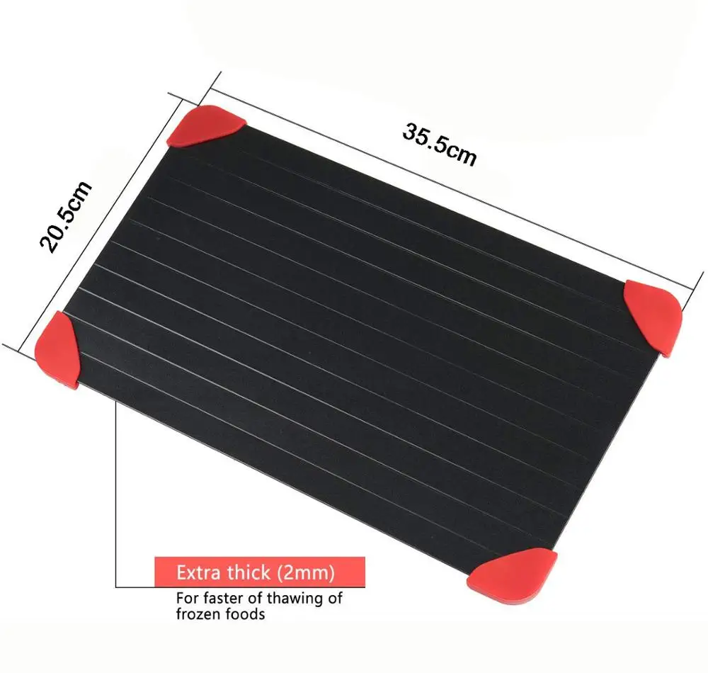 Fast Defrosting Tray for Frozen Food Aluminium Thawing Plate Defrost Meat Quickly without Electricity Microwave