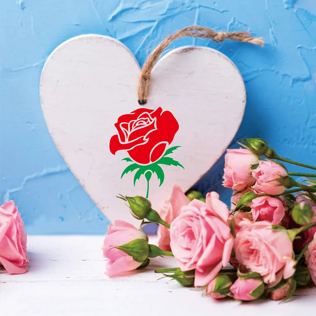 Reusable Flower painting tool Plastic Spring Custom Home Decoration On Wood Drawing Stencil