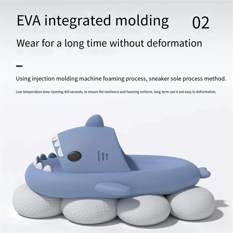 Custom Wholesale Cute Slides EVA Shark Slippers Lovely Soft Home Slippers For Women And Men