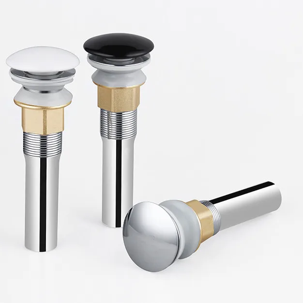 Good Quality Brass Bathroom Accessories Economical Wash Basin Drain Fittings with Stainless Steel Outlet Pipe