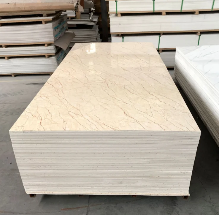 Factory Sell Fireproof PVC Sheet Stone PVC Marble Board Wall Panels for Decoration