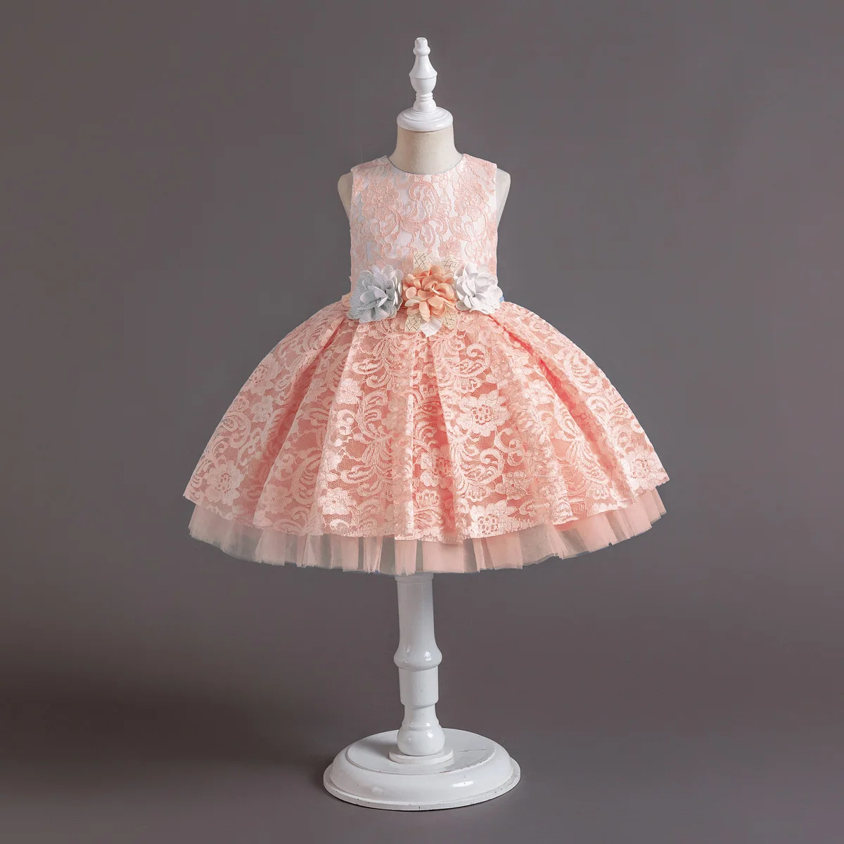 MU003  Children Birthday Clothes Flower Girl Dress Wedding Kids Beautiful Model Birthday Dresses