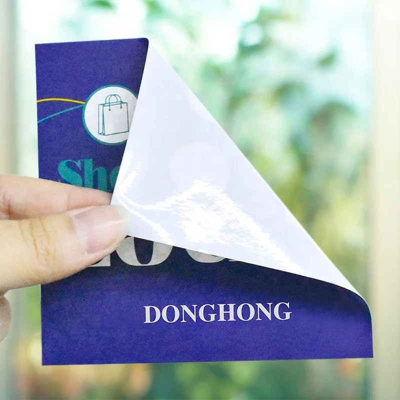 Custom printing waterproof self adhesive PVC static cling sticker for window decoration