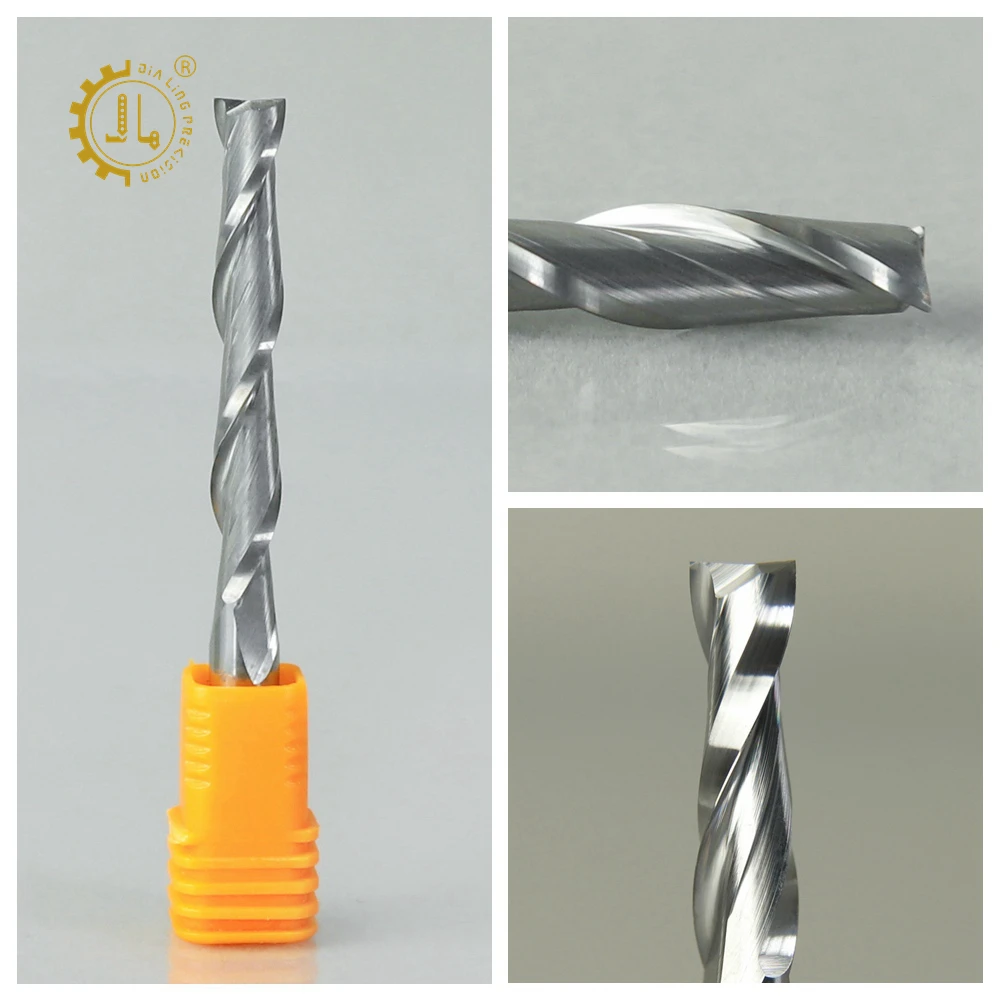 1/4 Upcut 2 Flute Carbide End Mills MDF Router Bits Spiral 2 Flutes Endmill 6.35mm Shank CNC End Mill Bit