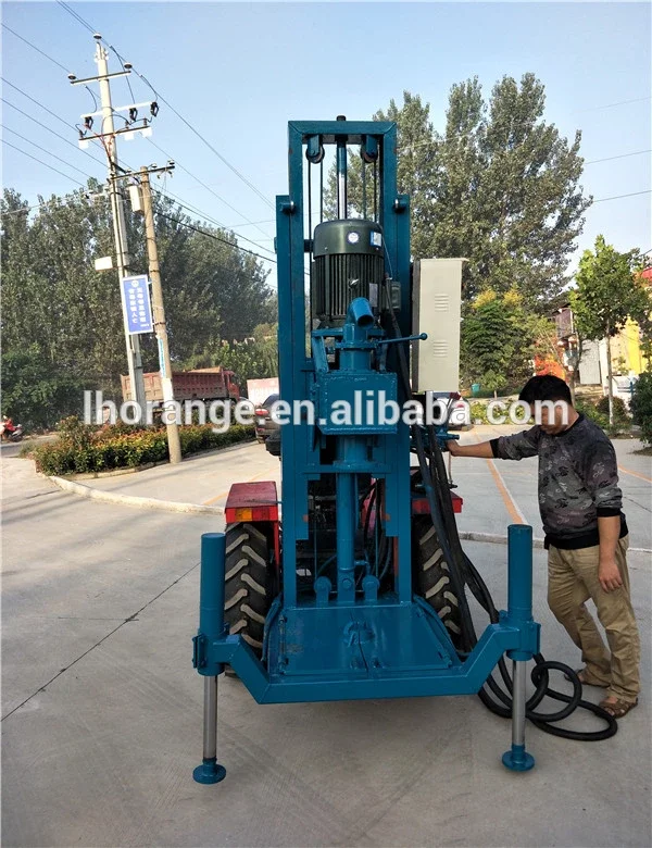 
Four-wheel 30HP tractor Diesel Engine Tractor Mounted Water Well Drilling Rig 