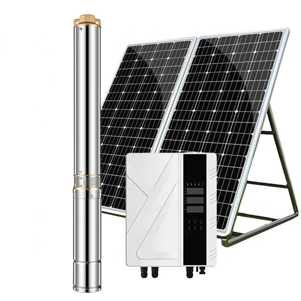 Deep Well AC and DC 2Hp Solar Power submersible Water Pump With Solar