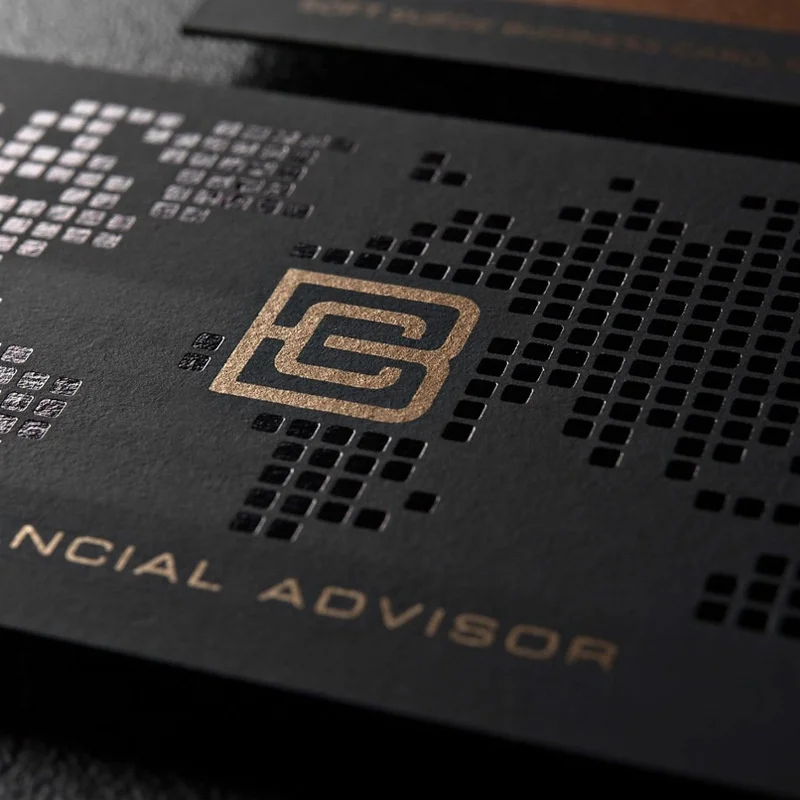 
Free design two Sides Printing advertising QR code card embossed number card customized business card 