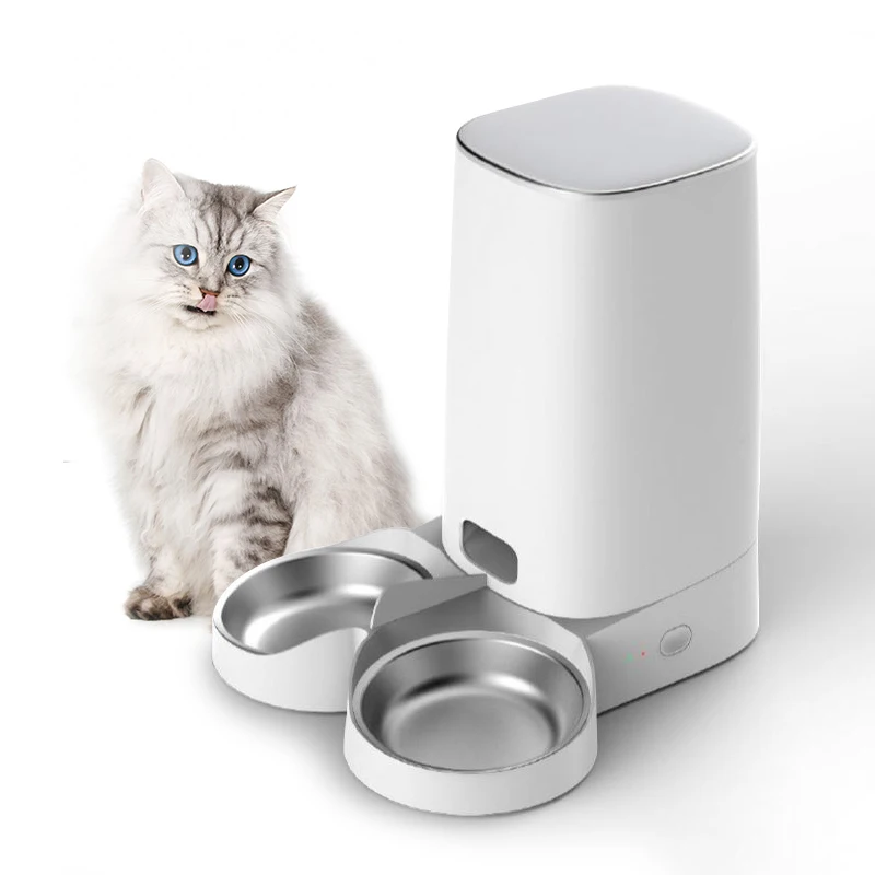 4L Automatic Pet Feeder for Two Pets Food Dispenser Distribution Alarm Programmable Timer Feeder Customizable Voice Recorder