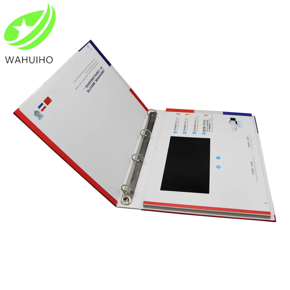 7 inch advertising Video Fold with A4 / A5 paper card , 2G / 4G / 8G